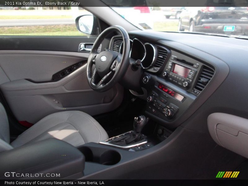 Ebony Black / Gray 2011 Kia Optima EX