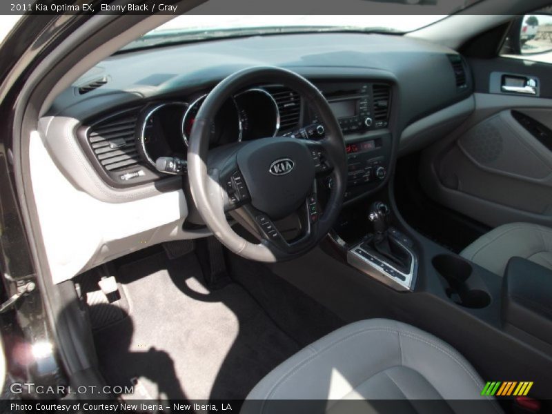 Ebony Black / Gray 2011 Kia Optima EX