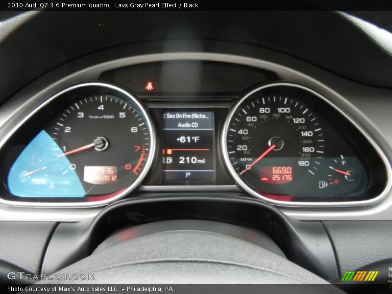 Lava Gray Pearl Effect / Black 2010 Audi Q7 3.6 Premium quattro