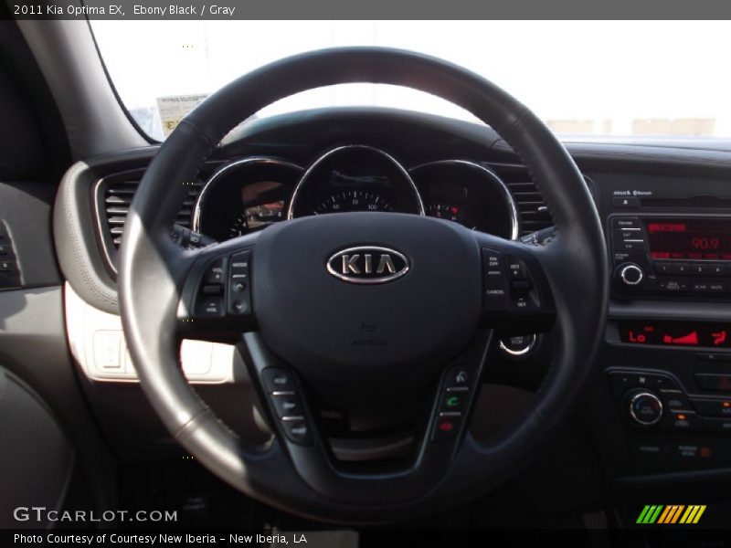 Ebony Black / Gray 2011 Kia Optima EX