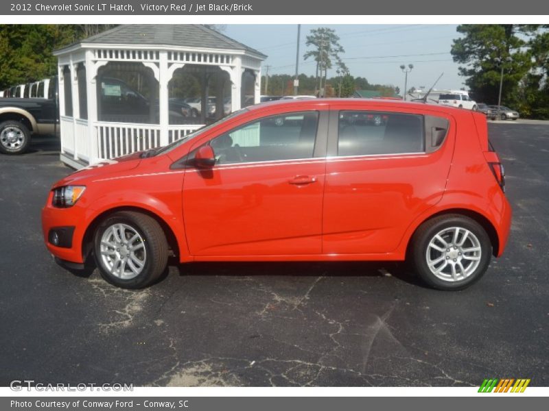 Victory Red / Jet Black/Brick 2012 Chevrolet Sonic LT Hatch