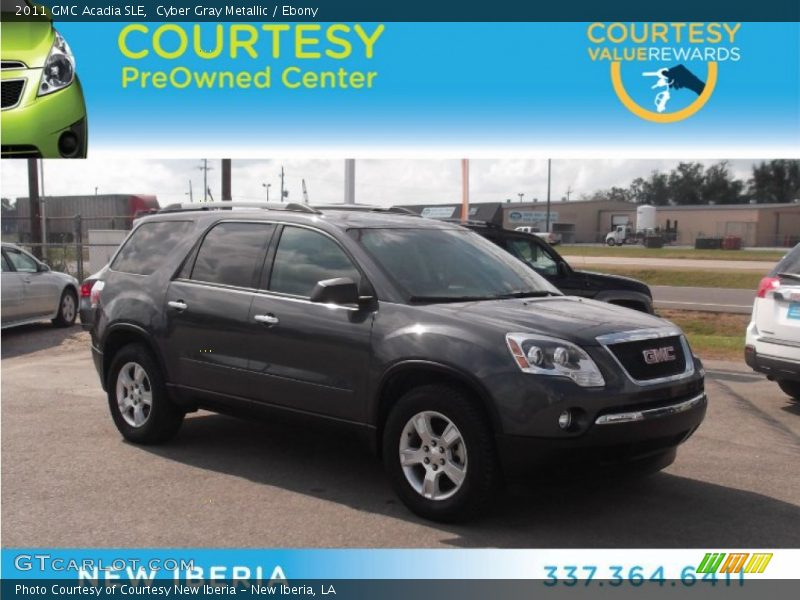 Cyber Gray Metallic / Ebony 2011 GMC Acadia SLE