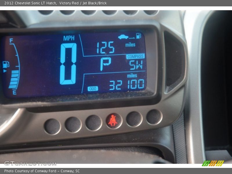 Victory Red / Jet Black/Brick 2012 Chevrolet Sonic LT Hatch