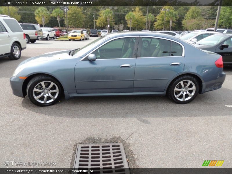 Twilight Blue Pearl / Stone 2005 Infiniti G 35 Sedan
