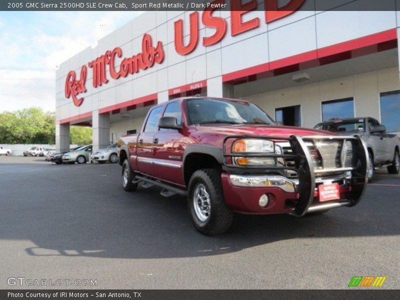 Sport Red Metallic / Dark Pewter 2005 GMC Sierra 2500HD SLE Crew Cab