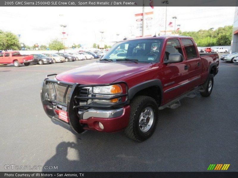 Sport Red Metallic / Dark Pewter 2005 GMC Sierra 2500HD SLE Crew Cab