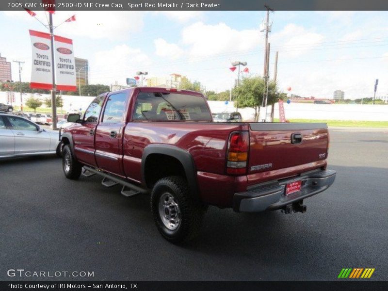 Sport Red Metallic / Dark Pewter 2005 GMC Sierra 2500HD SLE Crew Cab