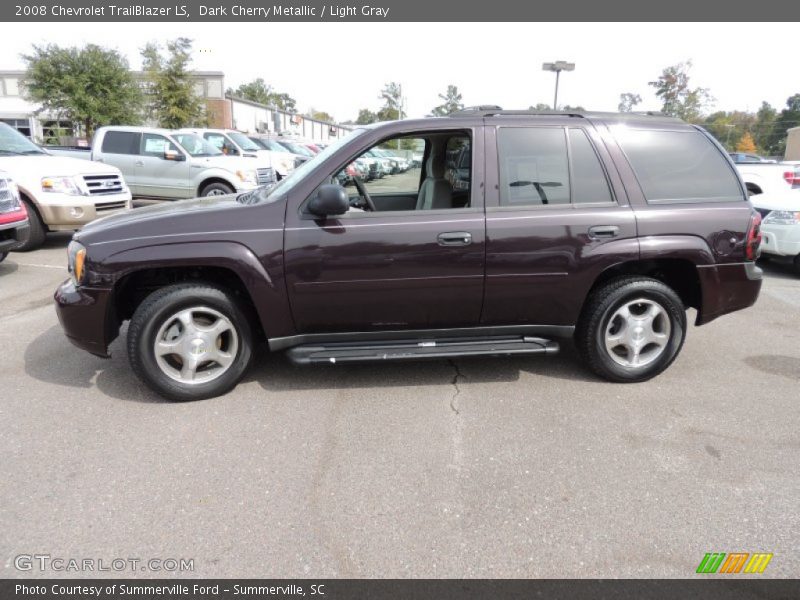 Dark Cherry Metallic / Light Gray 2008 Chevrolet TrailBlazer LS