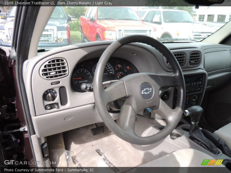 Dark Cherry Metallic / Light Gray 2008 Chevrolet TrailBlazer LS