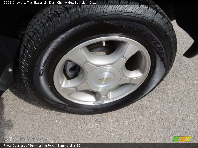 Dark Cherry Metallic / Light Gray 2008 Chevrolet TrailBlazer LS