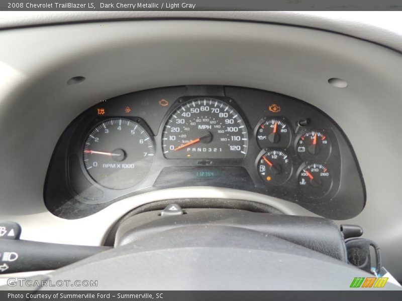 Dark Cherry Metallic / Light Gray 2008 Chevrolet TrailBlazer LS