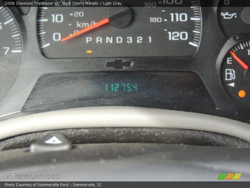 Dark Cherry Metallic / Light Gray 2008 Chevrolet TrailBlazer LS