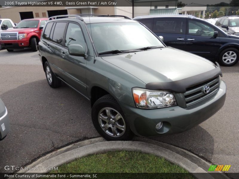 Oasis Green Pearl / Ash Gray 2006 Toyota Highlander V6 4WD