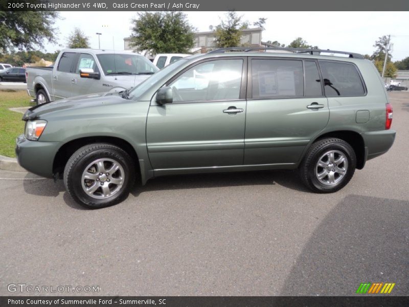 Oasis Green Pearl / Ash Gray 2006 Toyota Highlander V6 4WD