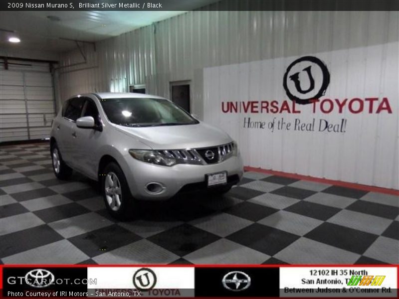 Brilliant Silver Metallic / Black 2009 Nissan Murano S