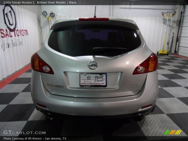Brilliant Silver Metallic / Black 2009 Nissan Murano S