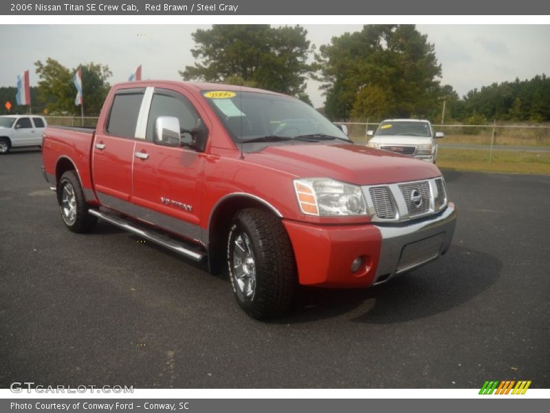Red Brawn / Steel Gray 2006 Nissan Titan SE Crew Cab