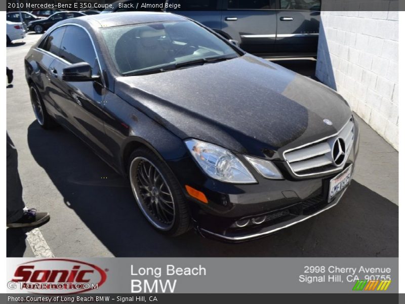 Black / Almond Beige 2010 Mercedes-Benz E 350 Coupe