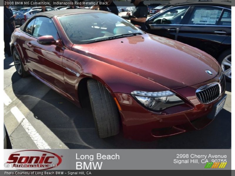 Indianapolis Red Metallic / Black 2008 BMW M6 Convertible