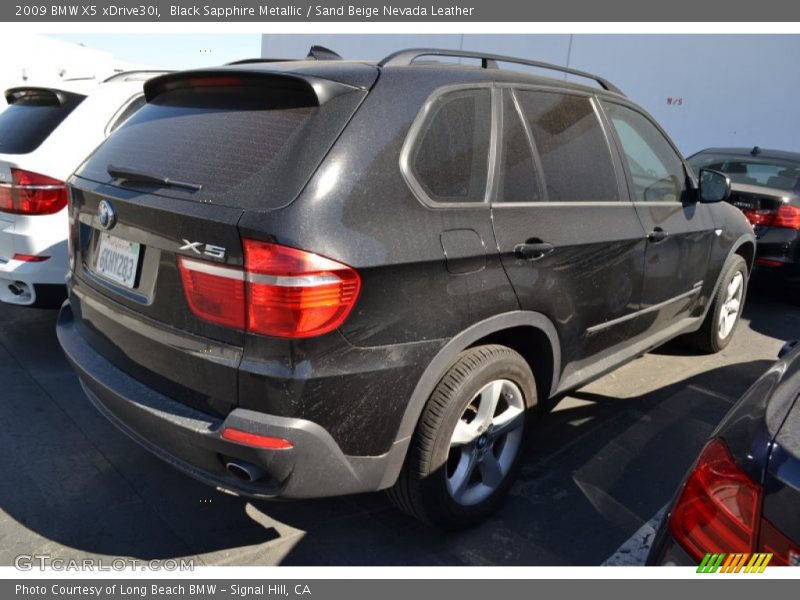 Black Sapphire Metallic / Sand Beige Nevada Leather 2009 BMW X5 xDrive30i