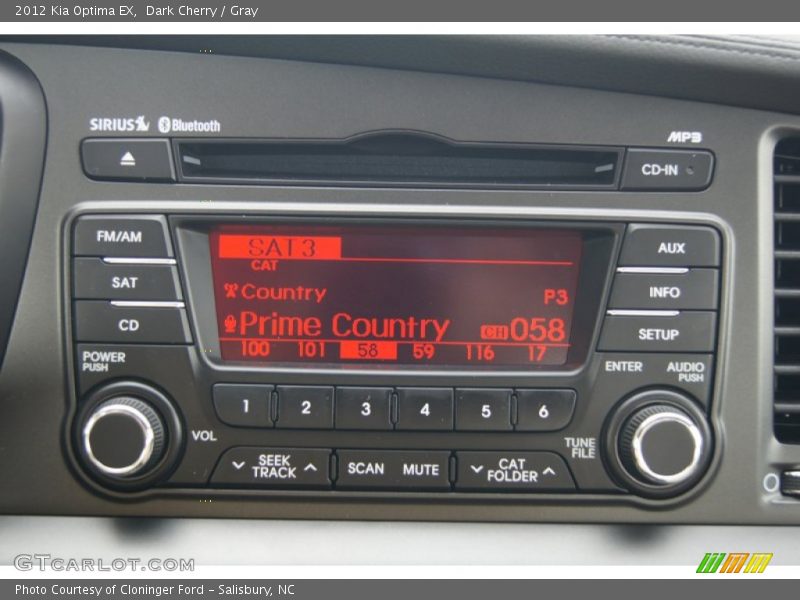 Dark Cherry / Gray 2012 Kia Optima EX