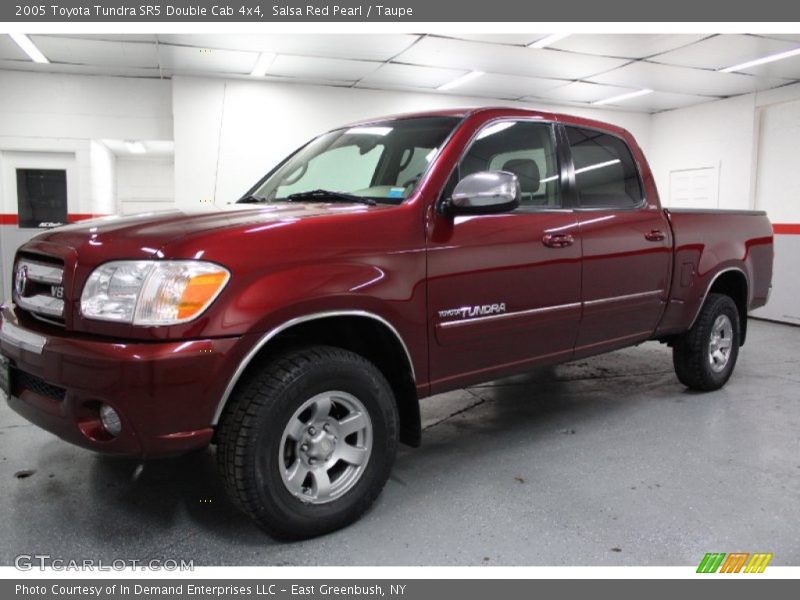 Salsa Red Pearl / Taupe 2005 Toyota Tundra SR5 Double Cab 4x4