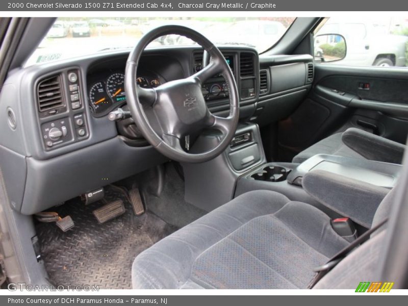 Charcoal Gray Metallic / Graphite 2000 Chevrolet Silverado 1500 Z71 Extended Cab 4x4