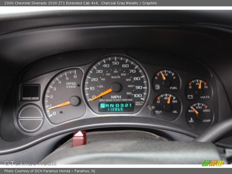 Charcoal Gray Metallic / Graphite 2000 Chevrolet Silverado 1500 Z71 Extended Cab 4x4