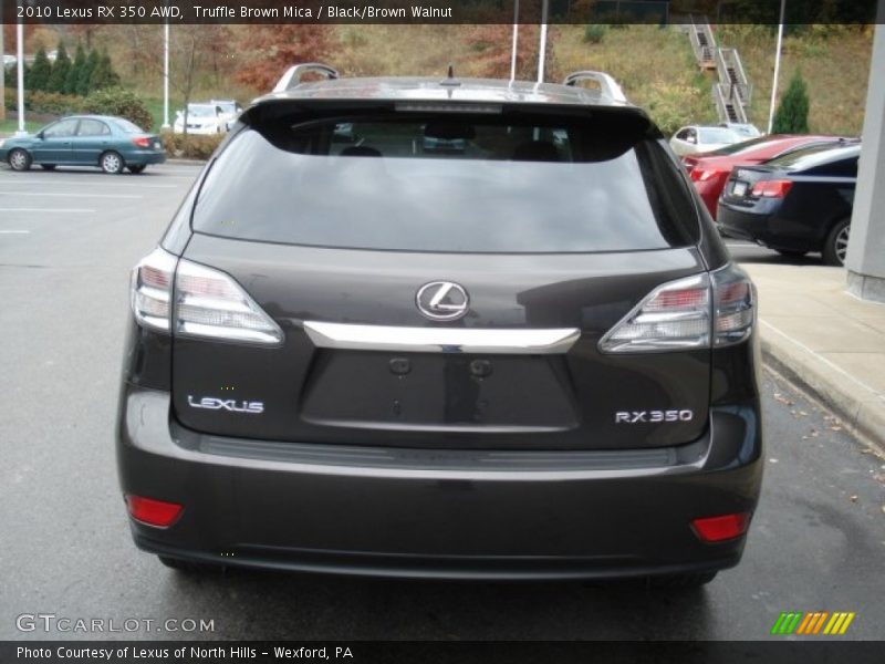 Truffle Brown Mica / Black/Brown Walnut 2010 Lexus RX 350 AWD