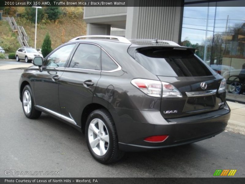 Truffle Brown Mica / Black/Brown Walnut 2010 Lexus RX 350 AWD