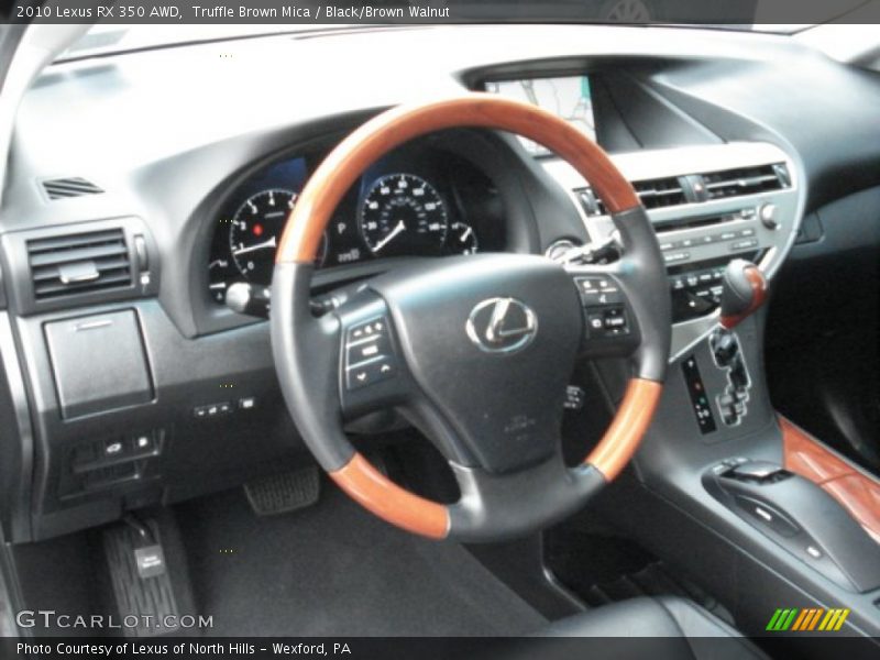  2010 RX 350 AWD Black/Brown Walnut Interior