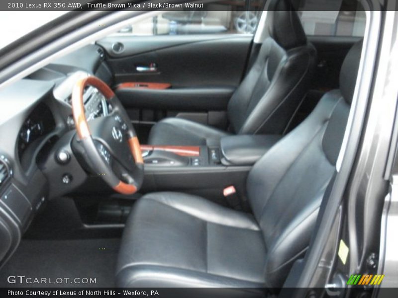 Truffle Brown Mica / Black/Brown Walnut 2010 Lexus RX 350 AWD