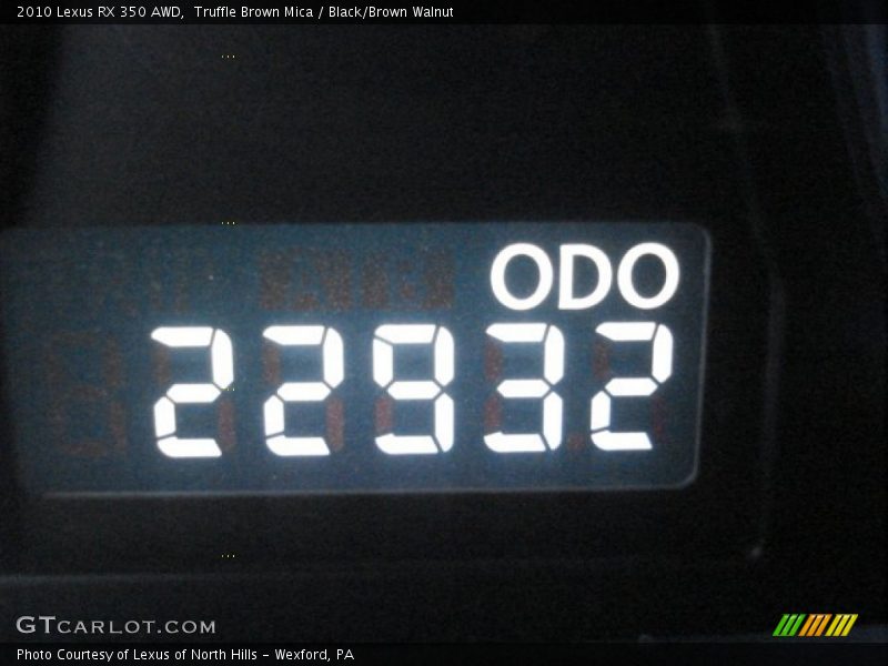 Truffle Brown Mica / Black/Brown Walnut 2010 Lexus RX 350 AWD