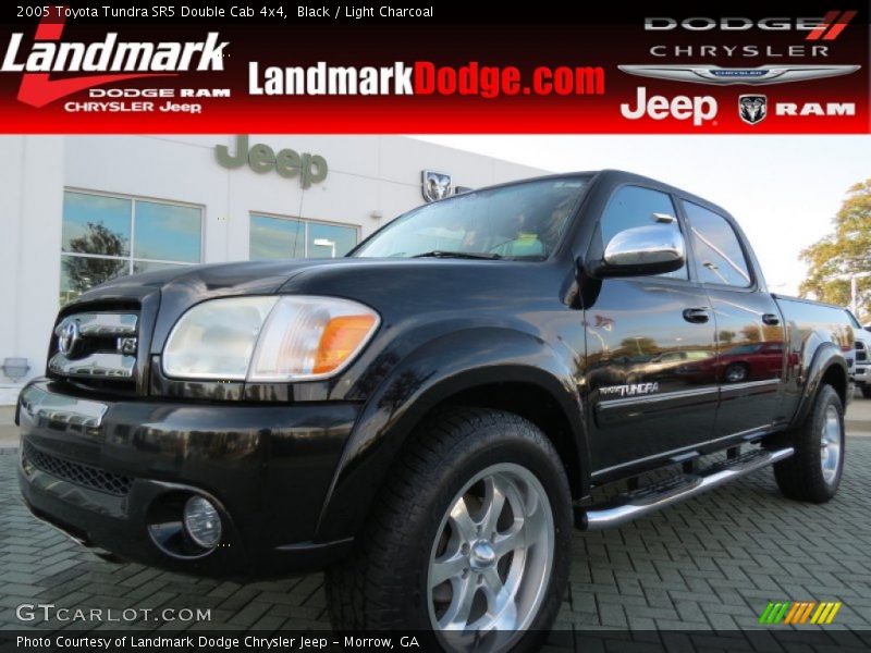 Black / Light Charcoal 2005 Toyota Tundra SR5 Double Cab 4x4