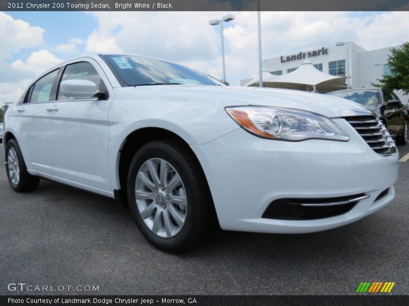 Bright White / Black 2012 Chrysler 200 Touring Sedan
