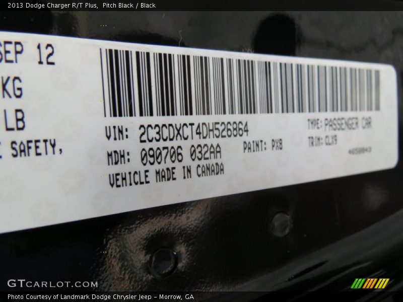Pitch Black / Black 2013 Dodge Charger R/T Plus