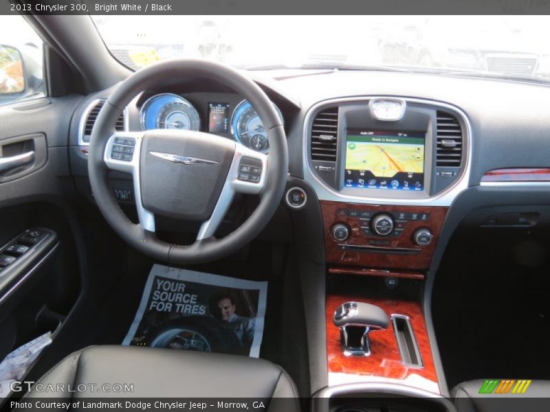 Bright White / Black 2013 Chrysler 300