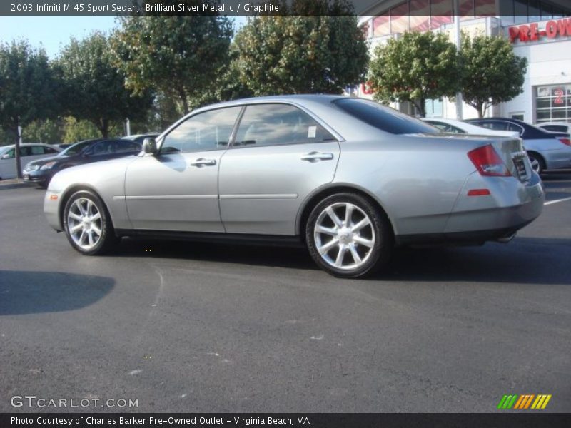 Brilliant Silver Metallic / Graphite 2003 Infiniti M 45 Sport Sedan