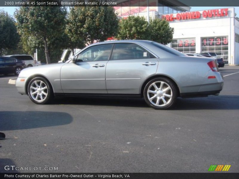 Brilliant Silver Metallic / Graphite 2003 Infiniti M 45 Sport Sedan