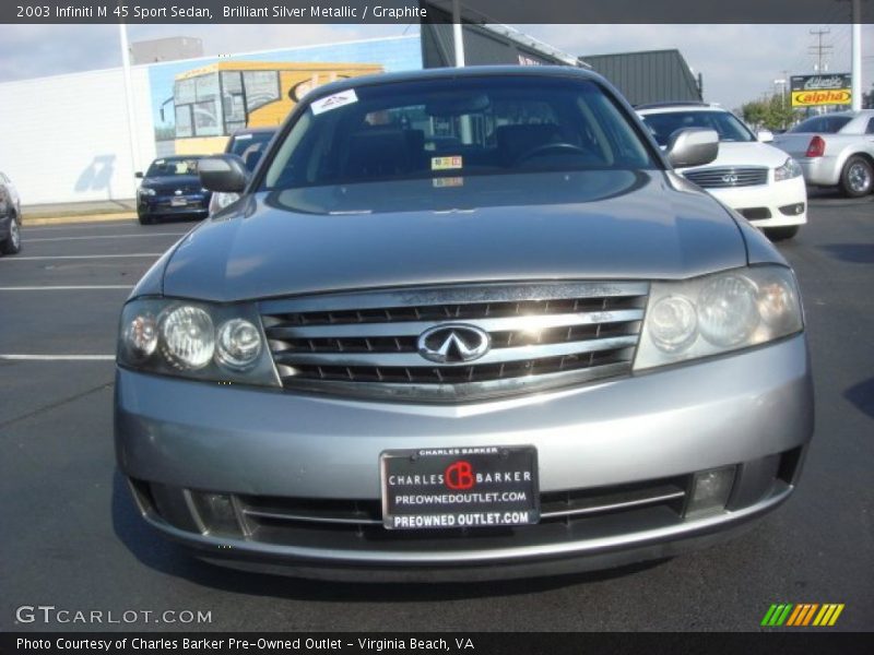 Brilliant Silver Metallic / Graphite 2003 Infiniti M 45 Sport Sedan