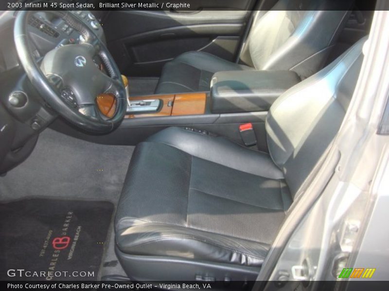 Brilliant Silver Metallic / Graphite 2003 Infiniti M 45 Sport Sedan