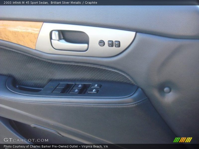 Brilliant Silver Metallic / Graphite 2003 Infiniti M 45 Sport Sedan