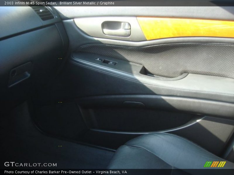 Brilliant Silver Metallic / Graphite 2003 Infiniti M 45 Sport Sedan