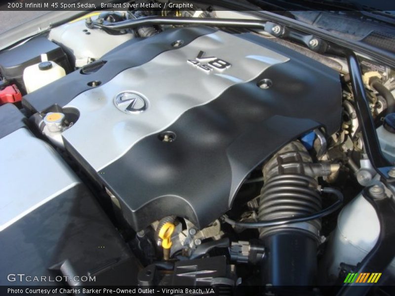 Brilliant Silver Metallic / Graphite 2003 Infiniti M 45 Sport Sedan