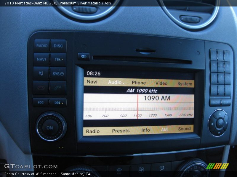 Palladium Silver Metallic / Ash 2010 Mercedes-Benz ML 350