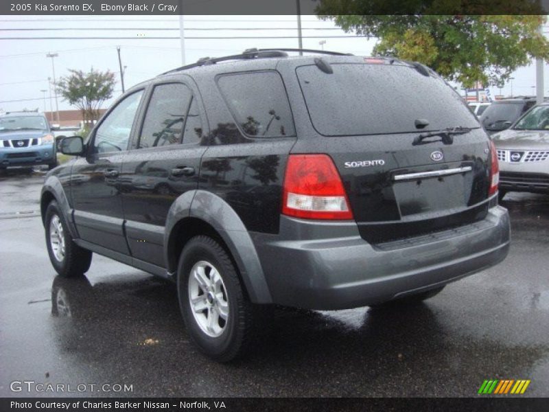 Ebony Black / Gray 2005 Kia Sorento EX