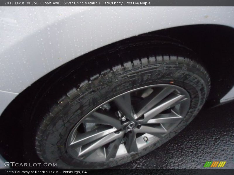 Silver Lining Metallic / Black/Ebony Birds Eye Maple 2013 Lexus RX 350 F Sport AWD