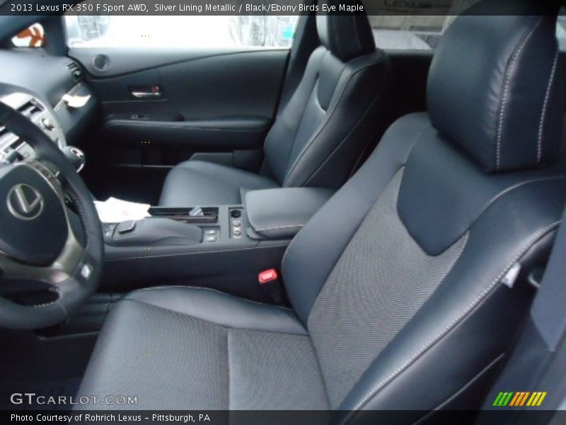  2013 RX 350 F Sport AWD Black/Ebony Birds Eye Maple Interior