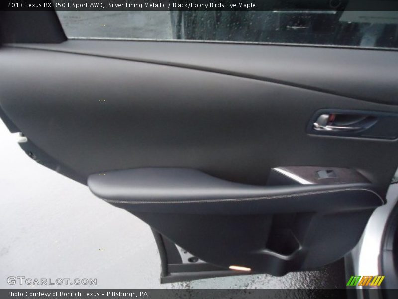 Silver Lining Metallic / Black/Ebony Birds Eye Maple 2013 Lexus RX 350 F Sport AWD
