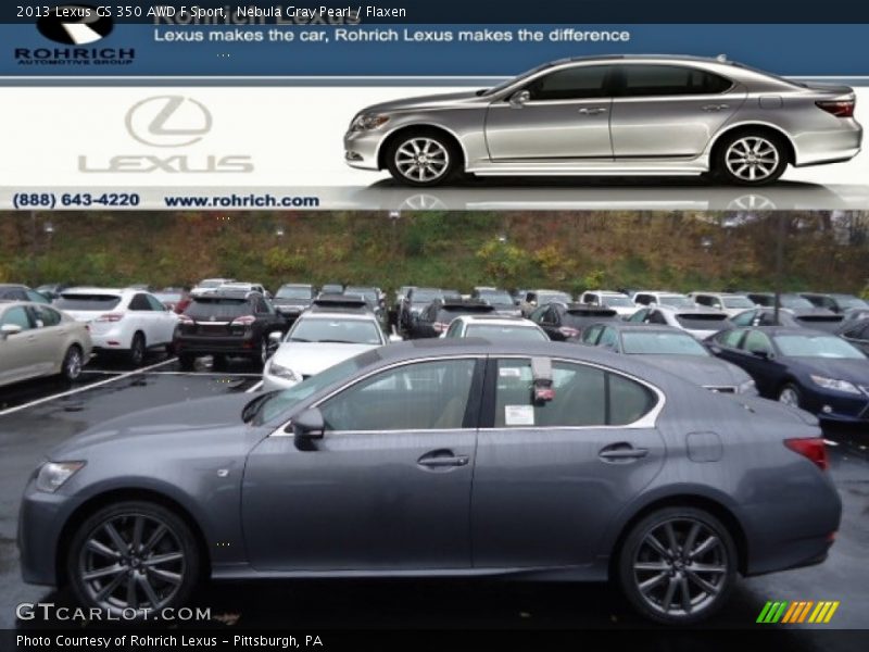 Nebula Gray Pearl / Flaxen 2013 Lexus GS 350 AWD F Sport